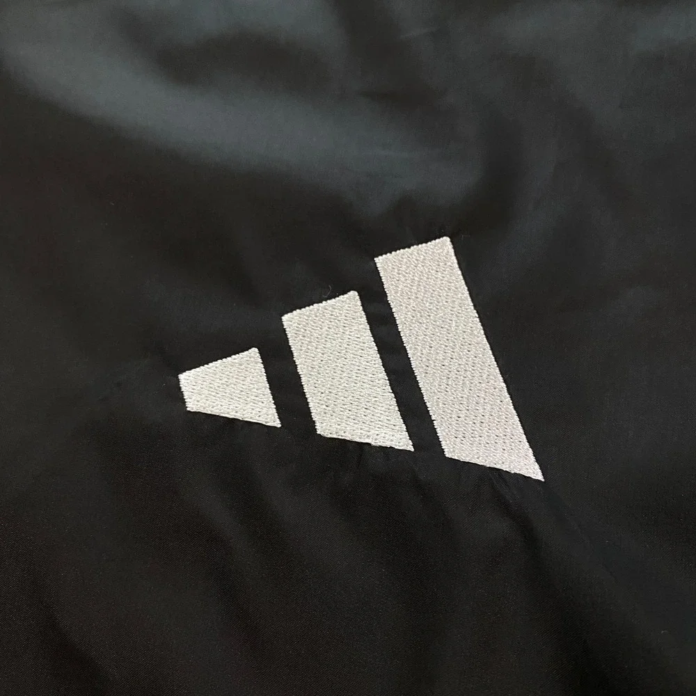 Adidas Essentials Big Logo Mesh Lined Windbreaker Jacket Adult Small Black White